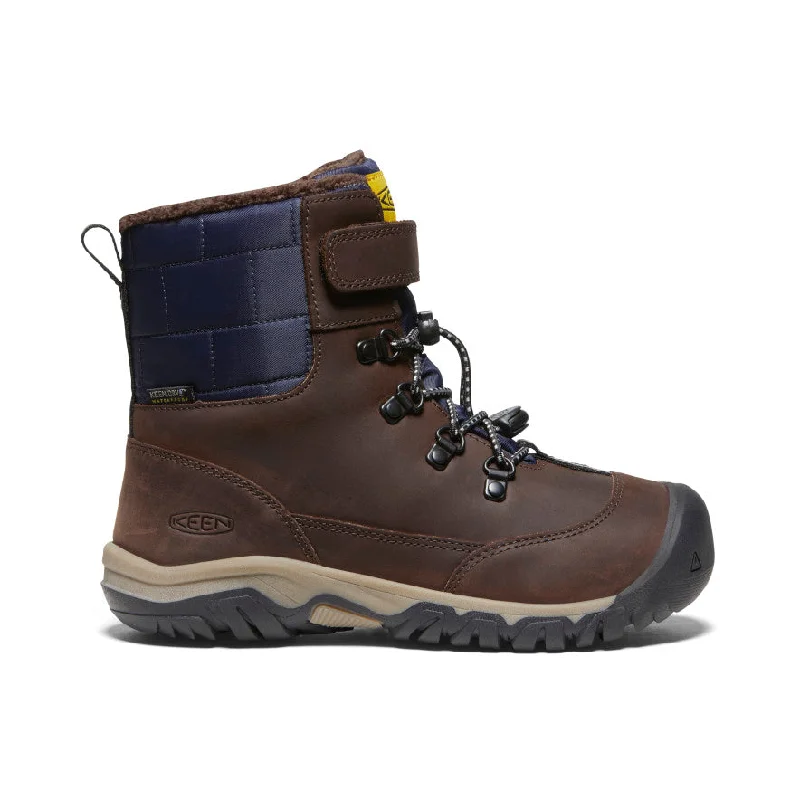 Snow boots for teens-Big Kids' Kanibou Waterproof Winter Boot  |  Java/Naval Academy