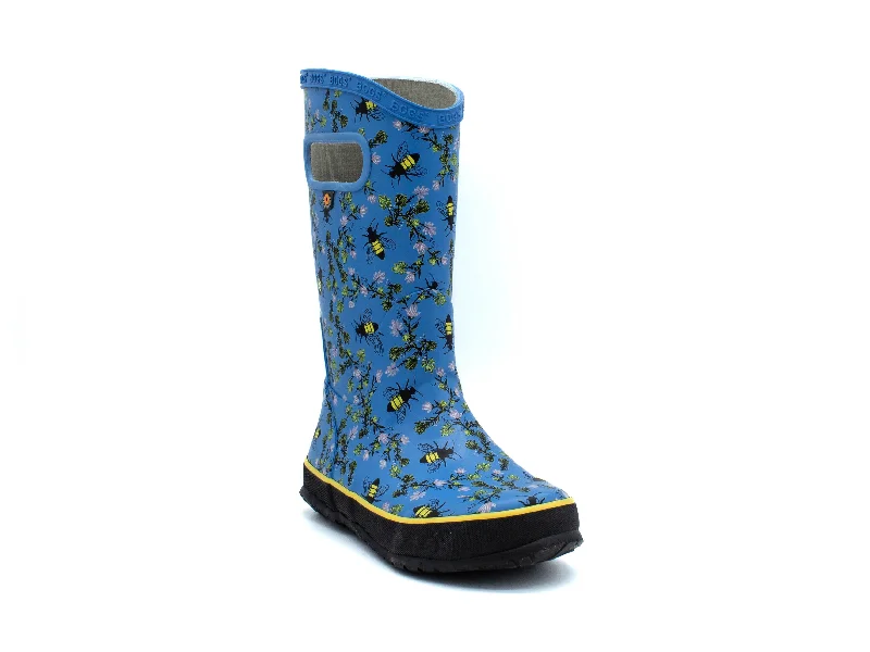 Rain boots with deep grip-BOGS K RAINBOOT BEES AZURE