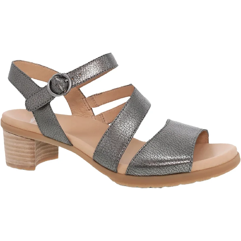 Sandals with calm strideWomen's Dansko Tansy Gunmetal Metallic Leather