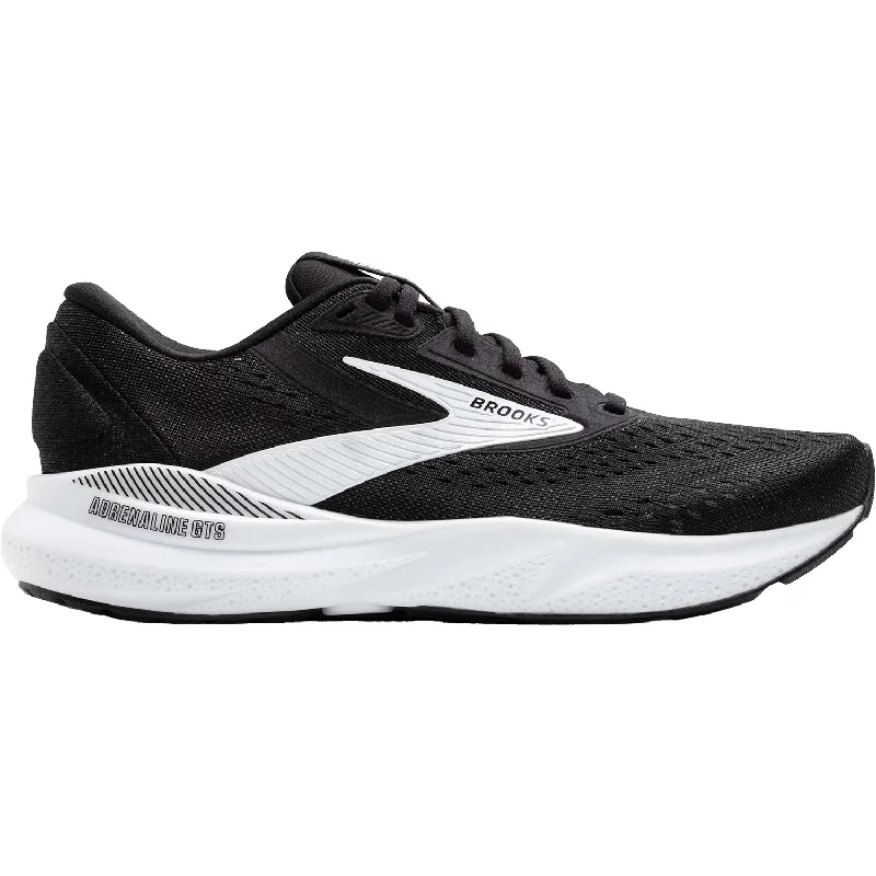 Athletic shoes for rugged jogs-Women's Brooks Adrenaline GTS 24 Black/White Mesh