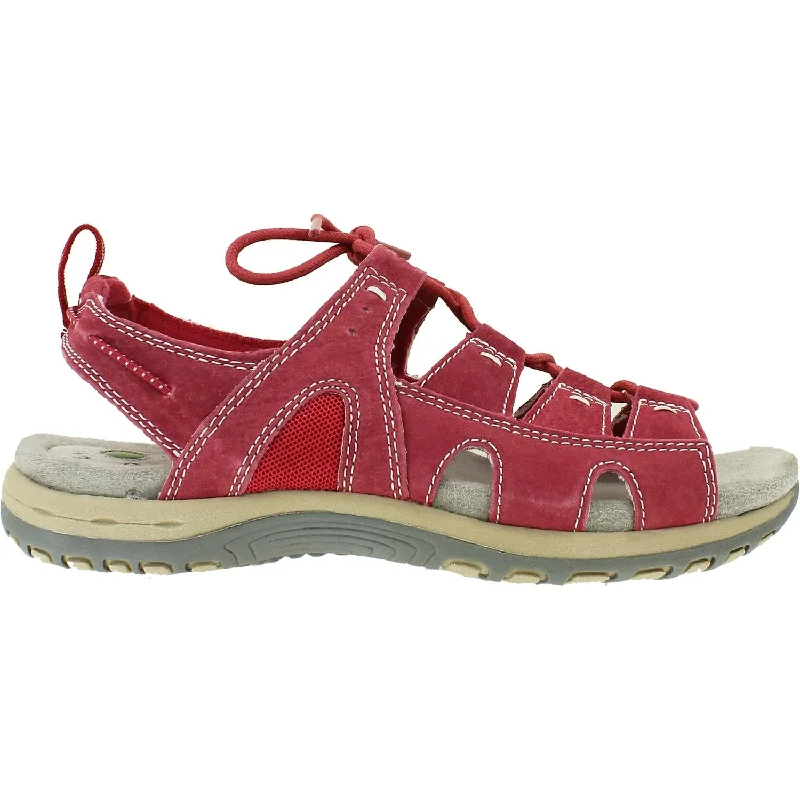 Sandals with open comfortWomen's Earth Sassy Red Suede