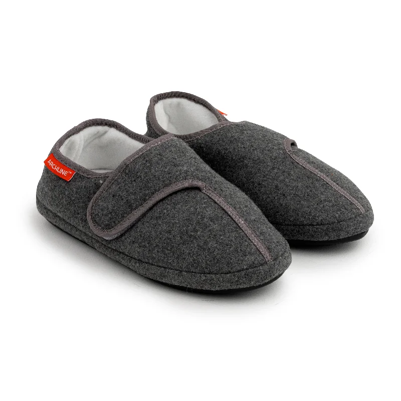 Slippers for lounge wearArchline Orthotic Slippers Plus – Grey Marl