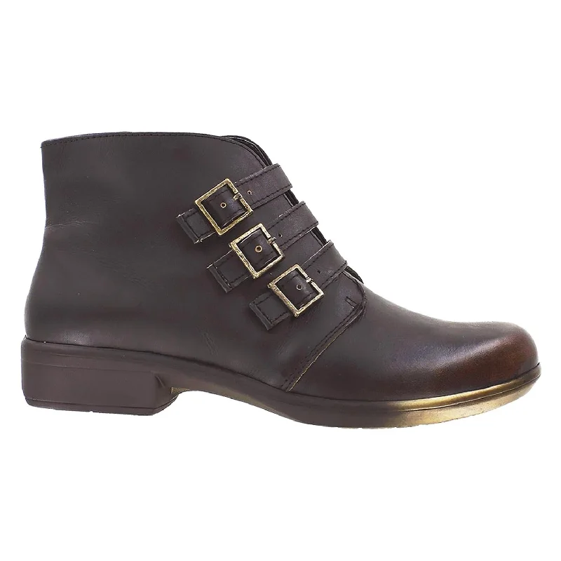 Booties with cool heels-Women's Naot Calima Volcanic Brown Leather