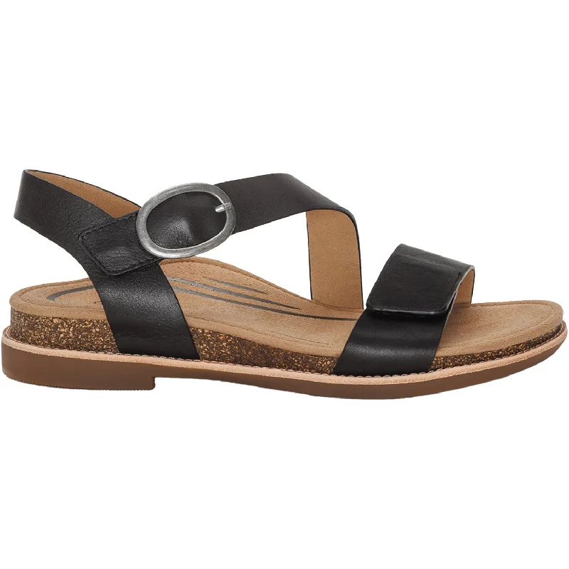 Sandals for shell walkWomen's Aetrex Tamara Black Leather