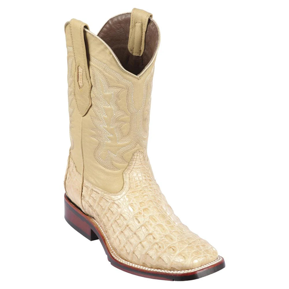 loafers for men with slip-on convenience for busy days-Cowboy boots for winterLos Altos 826A1811 Men's Oryx Genuine Caiman Flank Wide Square Toe Cowboy Boots