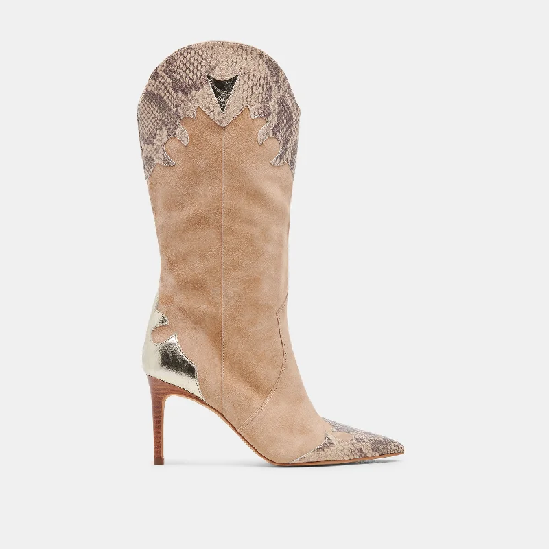 KASEDY BOOTS TAUPE MULTI SUEDE