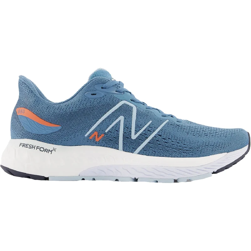 Athletic shoes for road running-Men's New Balance Fresh Foam X M880G12 Spring Tide/Vibrant Orange Mesh