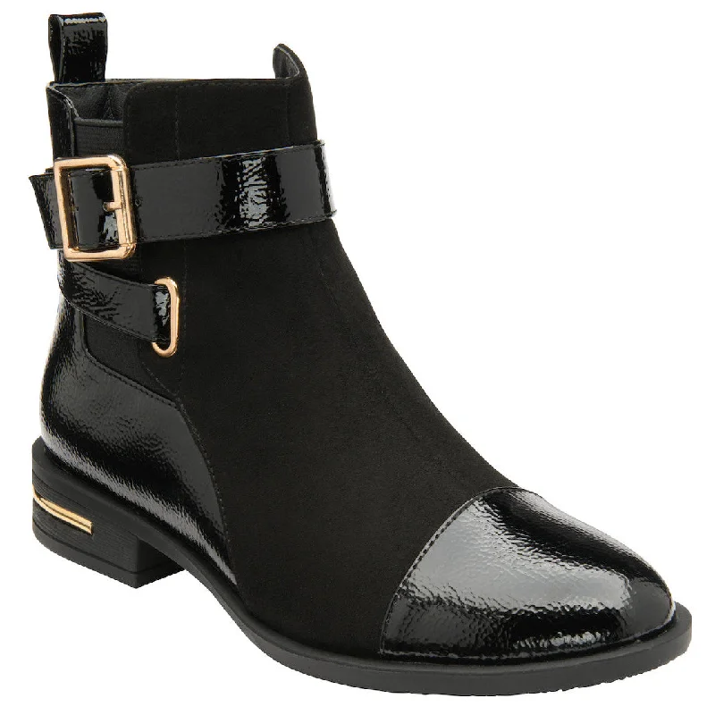 Ankle boots with laces-Lotus Bonnie Ladies Black Textile Side Zip Ankle Boots