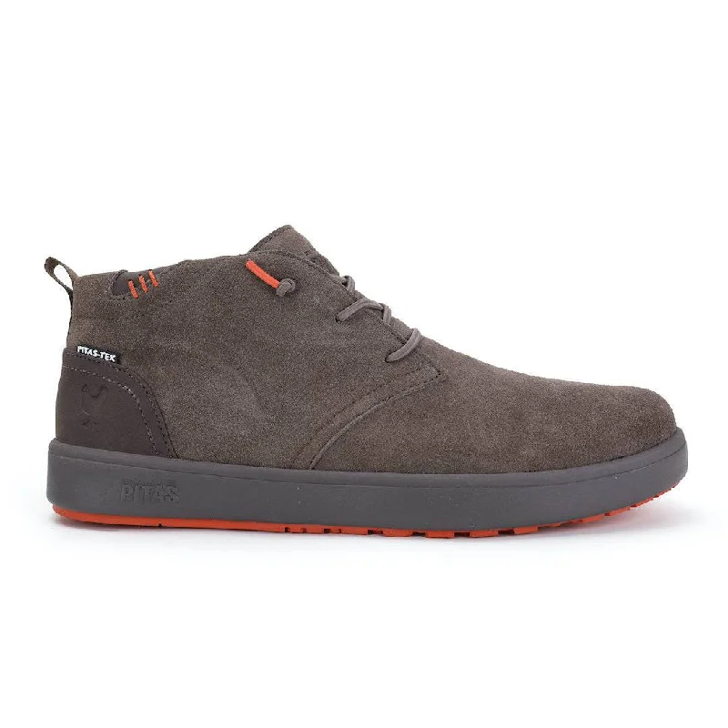 Ankle boots with cool print-Walk in Pitas Coast-Jaya Mens Dove Grey Suede Waterproof Elasticated Ankle Boots