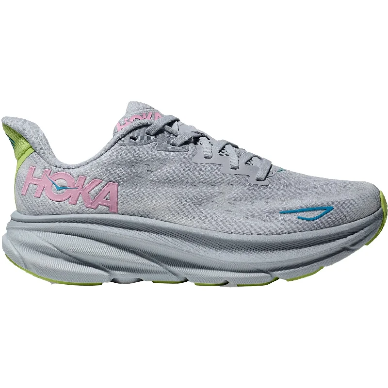 Athletic shoes for rainy days-Women's Hoka Clifton 9 Gull/Sea Ice Mesh