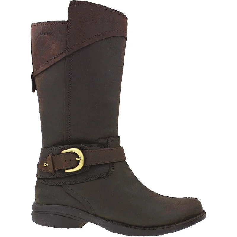 Booties with cool fashion-Women's Merrell Captiva Buckle-Down Waterproof Espresso Leather