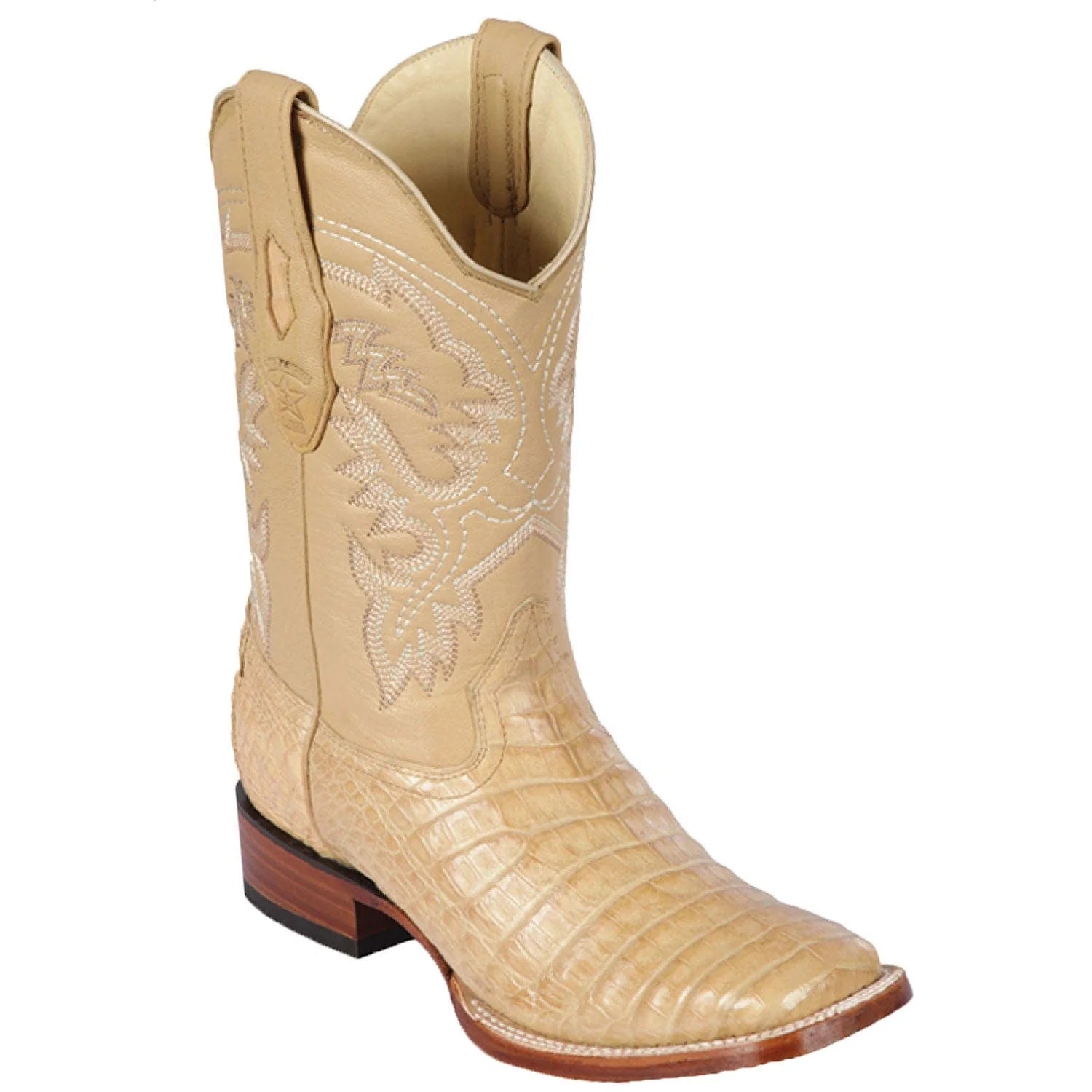 cowboy boots for men with adjustable straps for a custom fit-Cowboy boots with roper heelLos Altos 8220311 Men's Oryx Genuine Ostrich Wide Square Toe Cowboy Boots