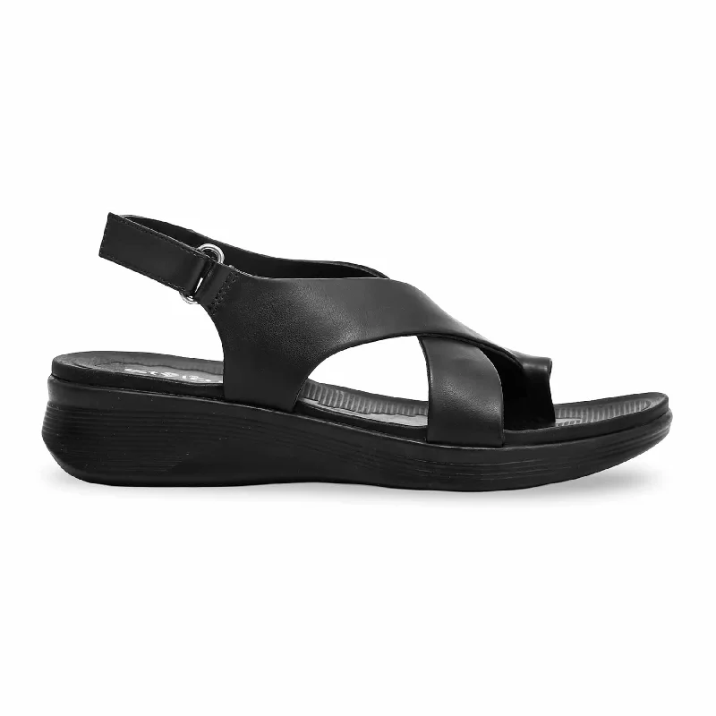 Sandals with island dayBlack Formal Sandal PU0224