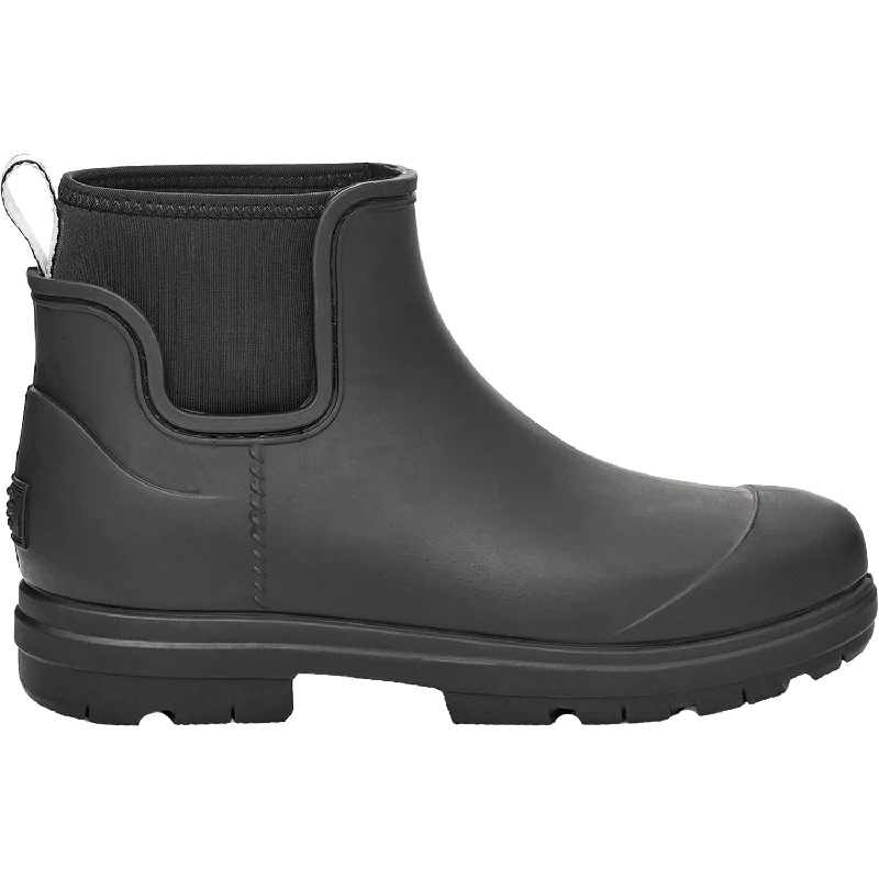 Booties for evening fashion-Women's UGG Droplet Rainboot Black Rubber