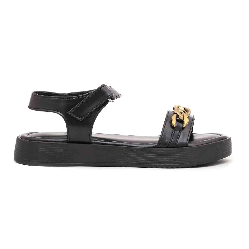 Sandals with wild strideBlack Formal Sandal PU0115