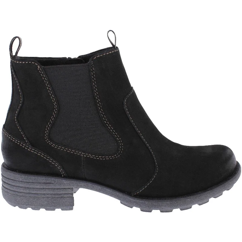 Ankle boots with soft velvet-Free Spirit 40814 Ascot Ladies Black Leather Arch Support Side Zip Ankle Boots