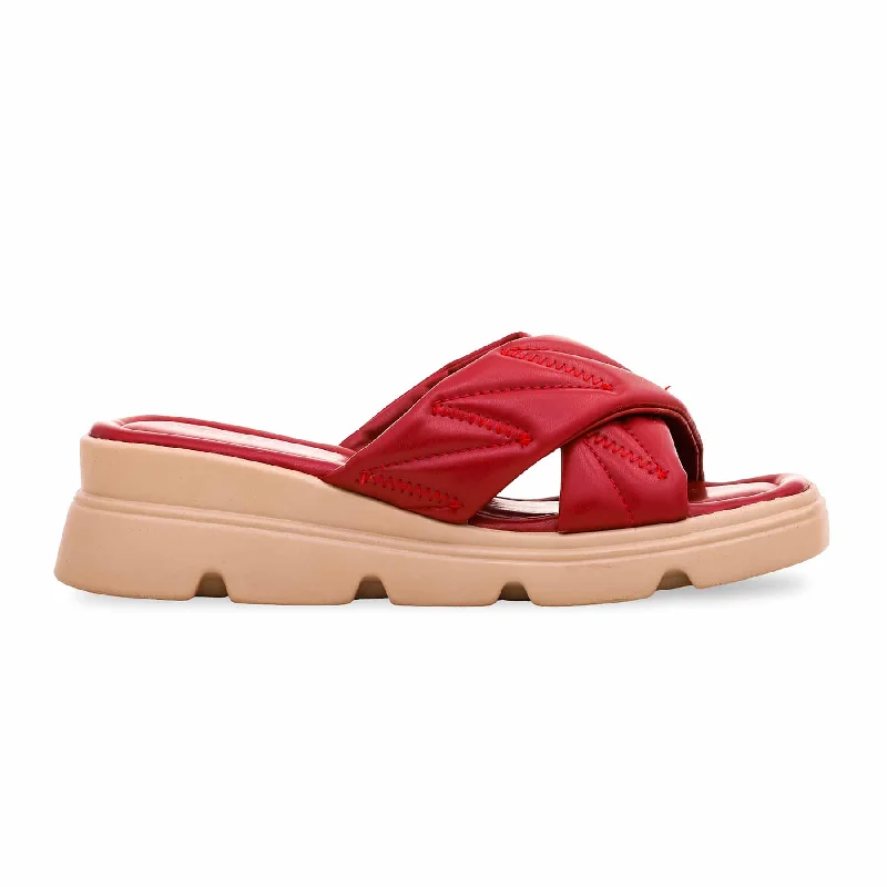 Sandals for camping tripsMaroon Formal Sandal PU0276