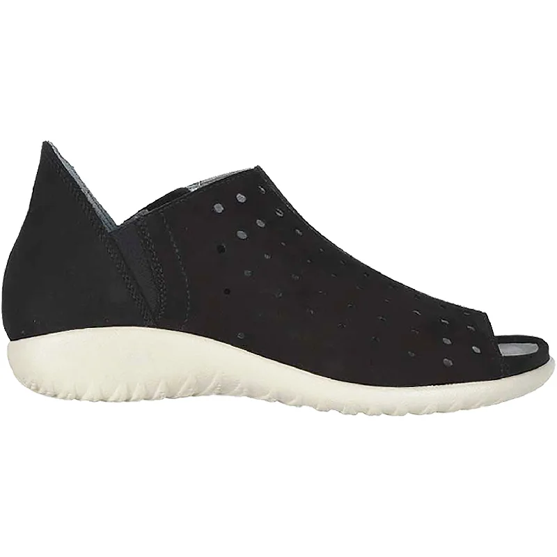 Booties with breathable soles-Women's Naot Hikoi Black Nubuck