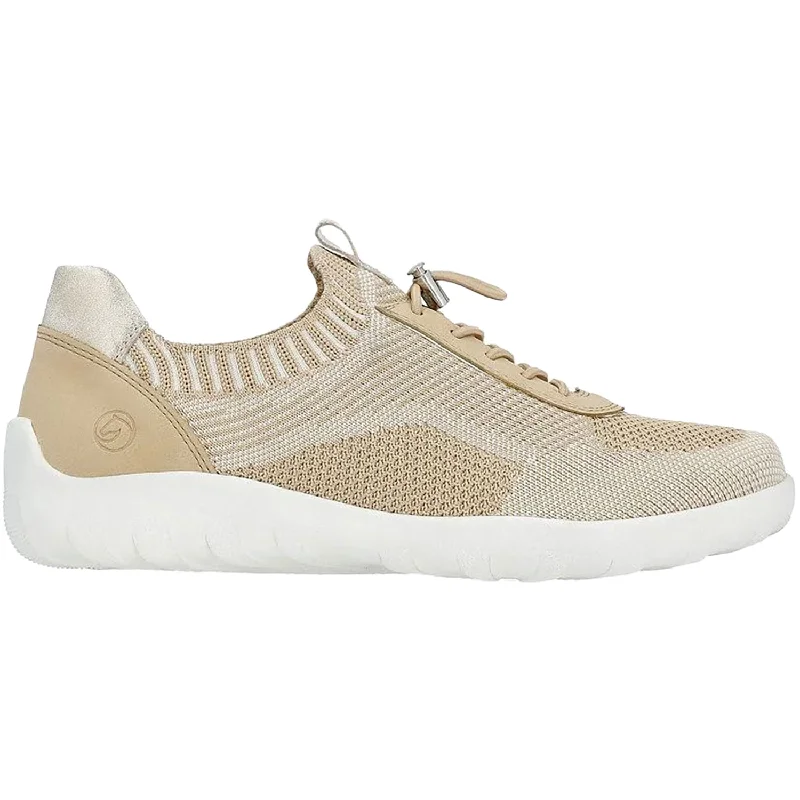 Athletic shoes with bold traction-Women's Remonte R3518-20 Liv Cord-Vanilla/Tan Synthetic