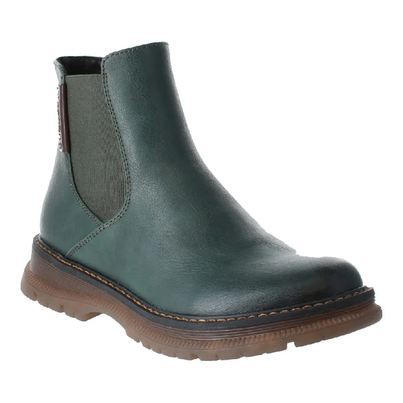 Ankle boots black leather-Westland 769522 Peyton 02 Ladies Green Vegan Side Zip Ankle Boots