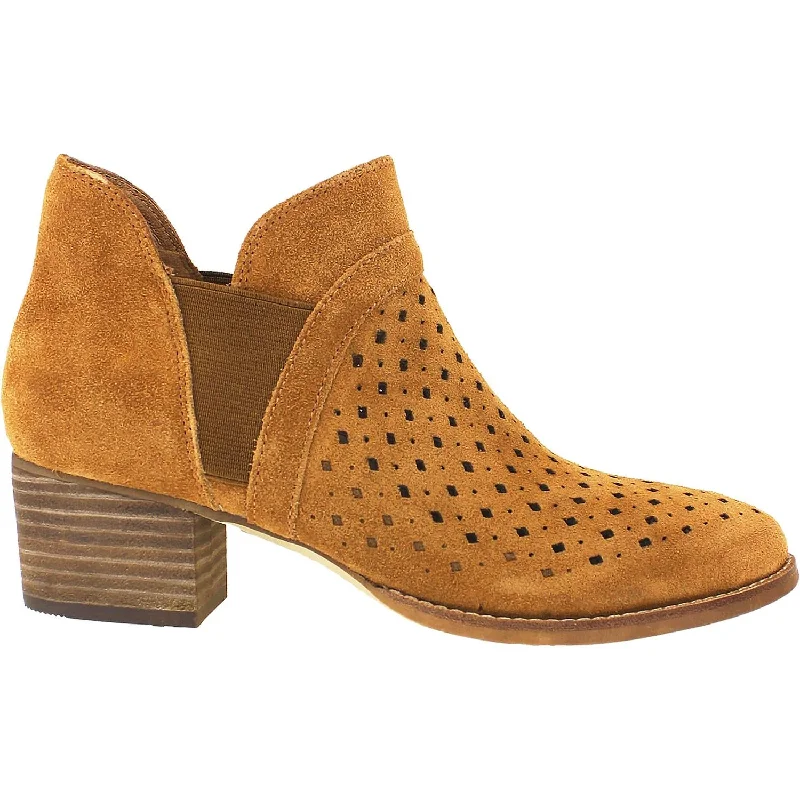 Booties with sleek fashion-Women's Earth Keren Cognac Suede