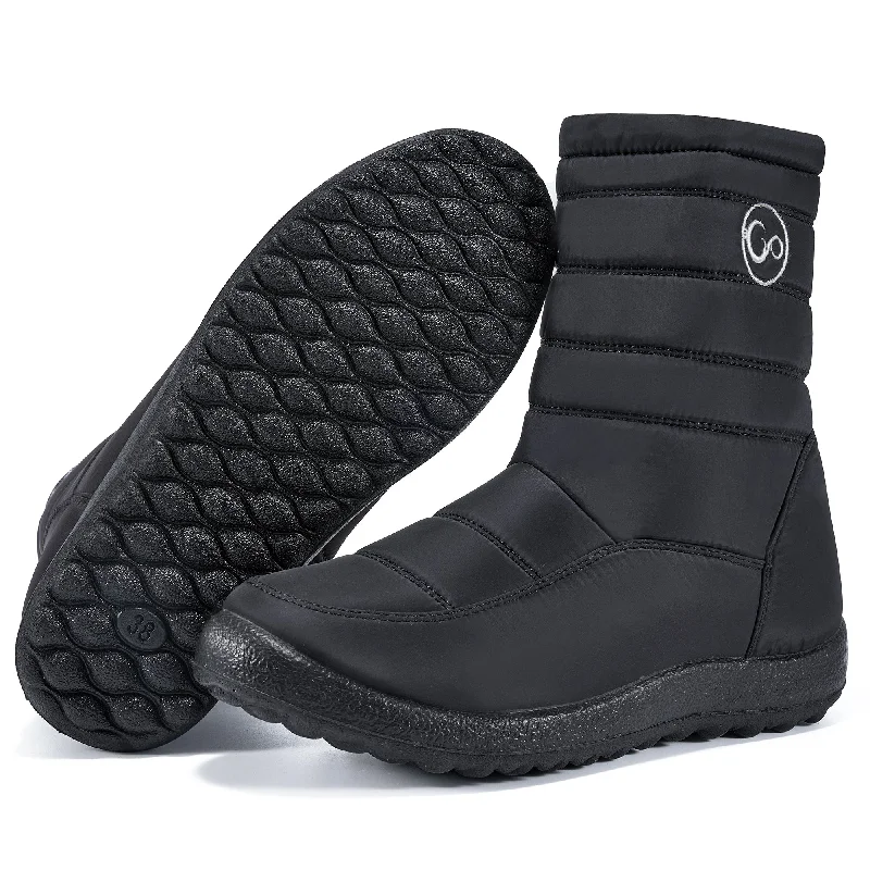 Snow boots for snowy trails-HARENC™Women's winter snow boots with outdoor