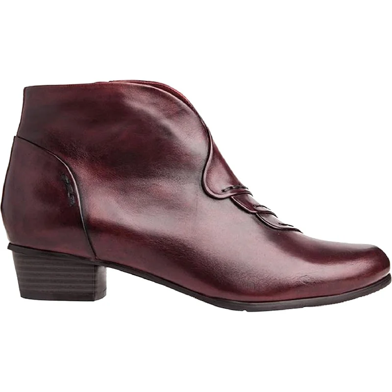 Booties with soft soles-Women's Regarde Le Ciel Stefany-335 Sangria Glove Leather