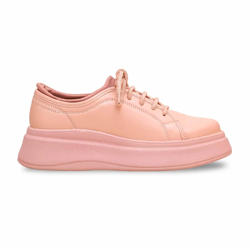 Athletic shoes with thick soles-Pink Casual Women Sneaker AT7366