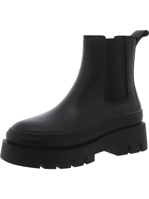 Rain boots with cushioned lining-Rain-Storm Womens Chelsea Boots Pull On