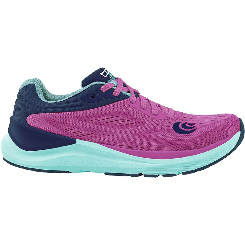 Athletic shoes for outdoor runs-Women's Topo UltraFly 3 Violet/Blue Mesh