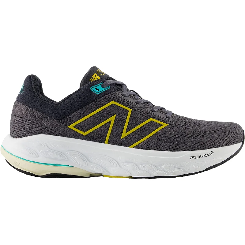 Durable athletic shoes for hiking-Men's New Balance Fresh Foam X M860A14 Magnet/Ginger Lemon/Cyber Jade Mesh