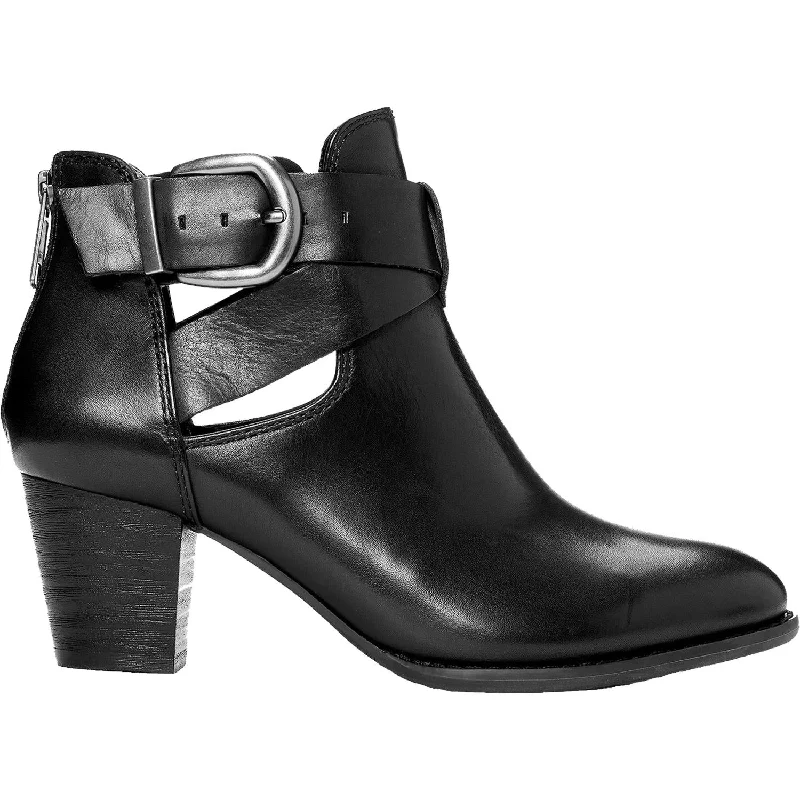 Booties with bold soles-Women's Vionic Rory Black Leather