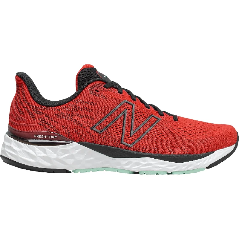 Athletic shoes for marathon runs-Men's New Balance Fresh Foam M880R11 Velocity Red/Black Mesh