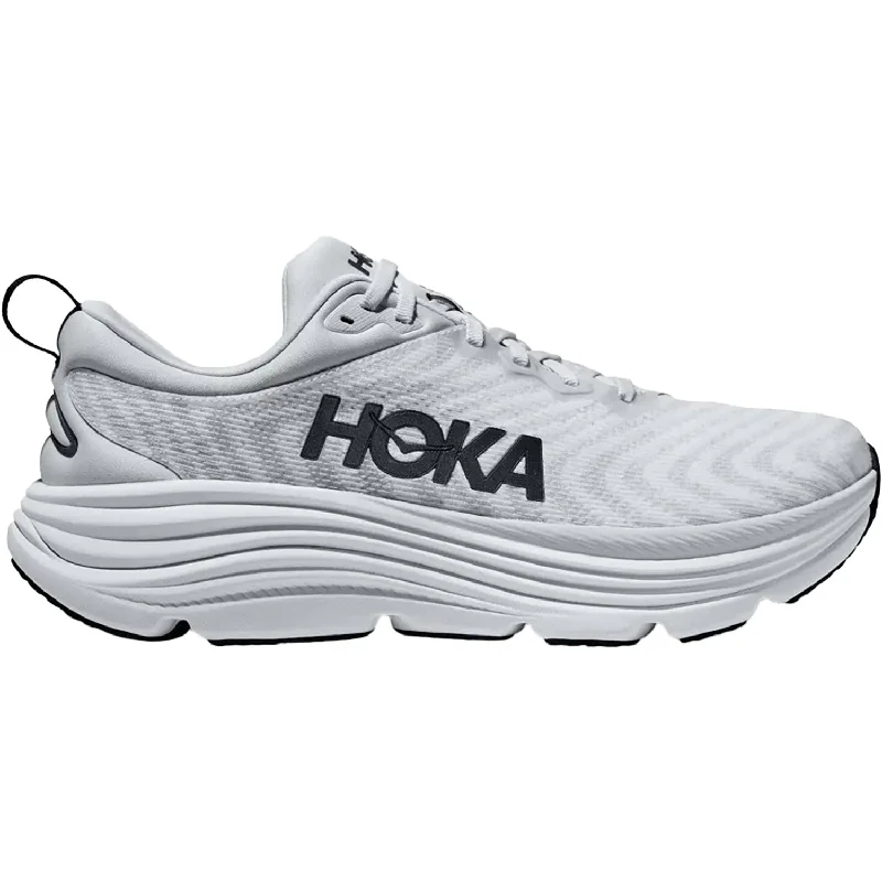 Athletic shoes with custom insoles-Men's Hoka Gaviota 5 Nimbus Cloud/Steel Wool Mesh