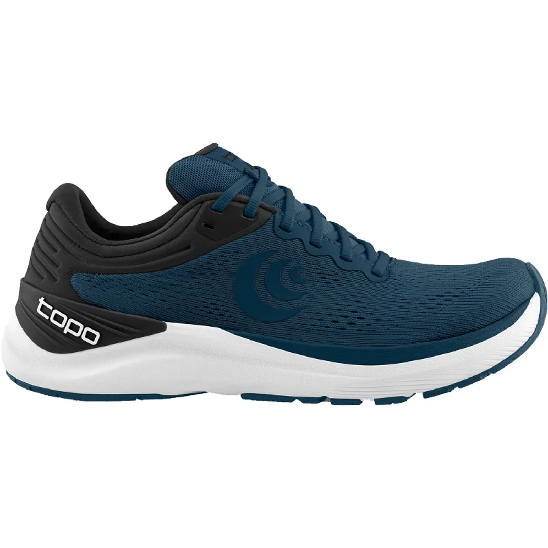 Athletic shoes with high cushioning-Men's Topo Ultrafly 4 Navy/Black Mesh