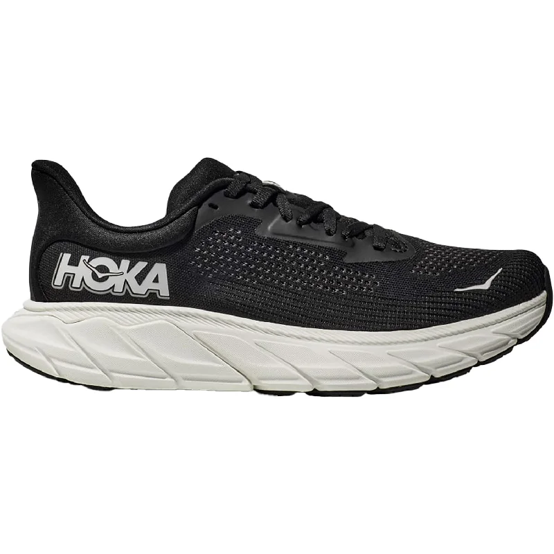 Athletic shoes for plantar fasciitis-Men's Hoka Arahi 7 Black/White Mesh