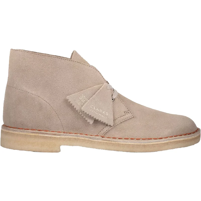 Booties with durable fashion-Mens Clarks Desert Boot Sand Suede