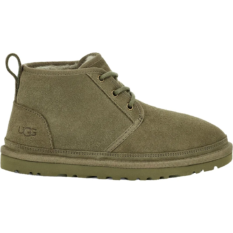 Booties with bold soles-Women's UGG Neumel Burnt Olive Suede