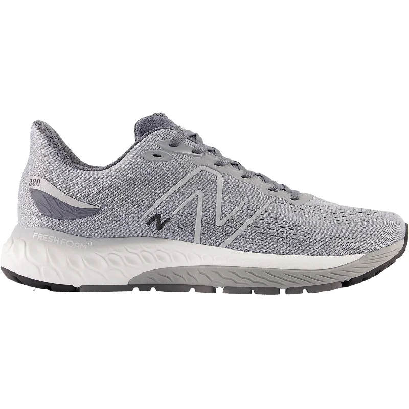 Athletic shoes for narrow feet-Men's New Balance Fresh Foam X M880P12 Steel/Lead Mesh