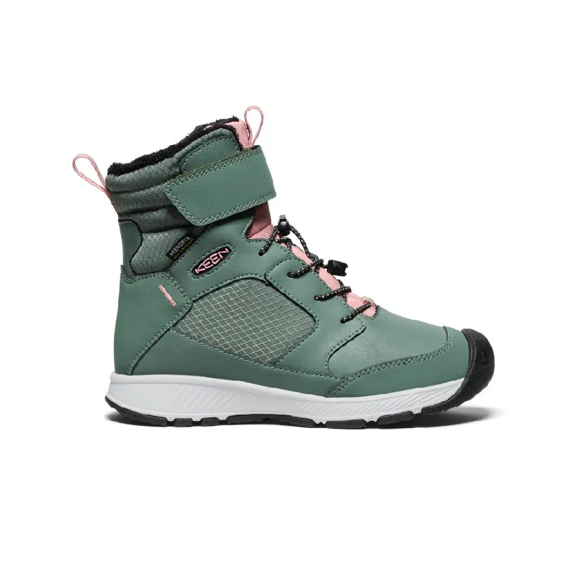 Snow boots for joint pain-Big Kids' Skua Waterproof Winter Boot  |  Dark Forest/Rose Elegance