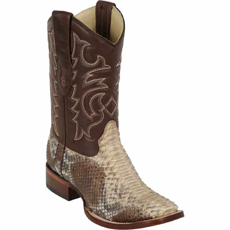 cowboy boots for women with delicate lace detailing for added charm-Cowboy boots for everyday wearLos Altos 8225711 Men's Oryx Genuine Python Wide Square Toe Cowboy Boots