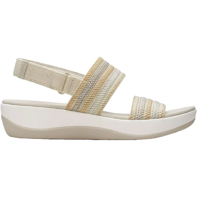 Sandals with twilight charmWomen's Clarks CS Arla Stroll Beige Combi Synthetic