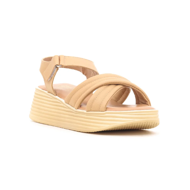 Sandals for afternoon strollWomen Beige Formal Sandal FR5077