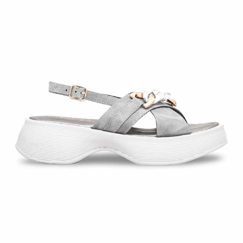 Sandals with nautical themeGrey Formal Sandal PU0312