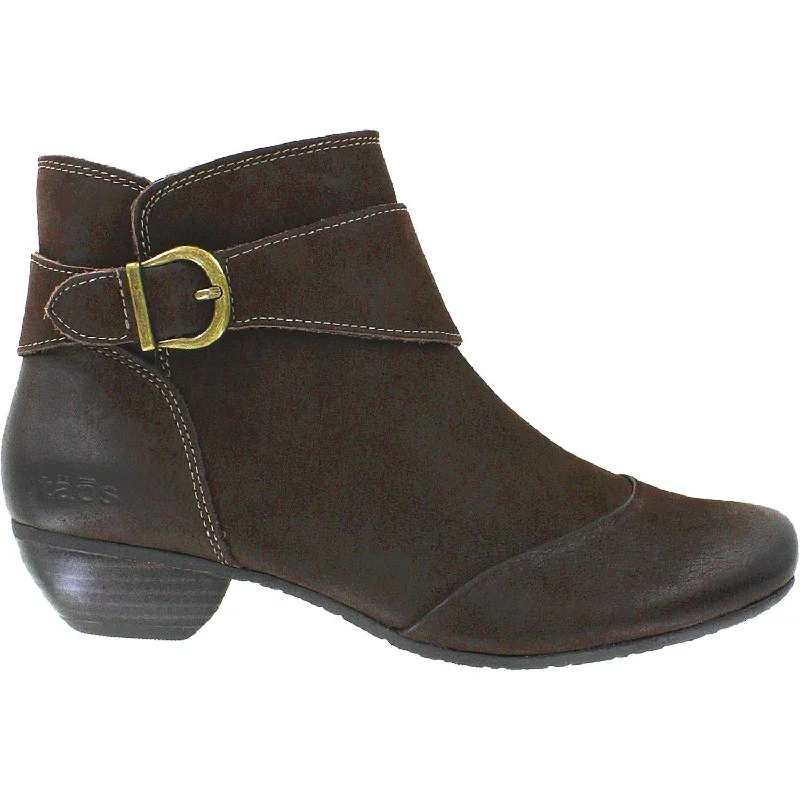 Booties with thick comfort-Women's Taos Addition Chocolate Oiled Leather