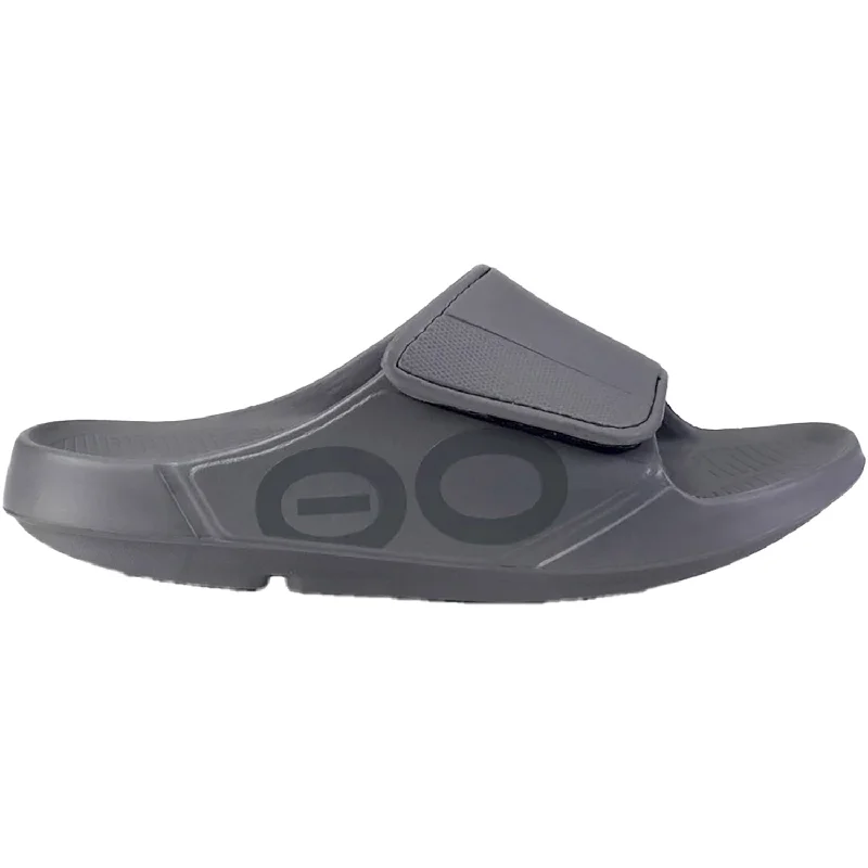 Sandals with scuff protectionUnisex OOFOS OOahh Sport Flex Slate Synthetic