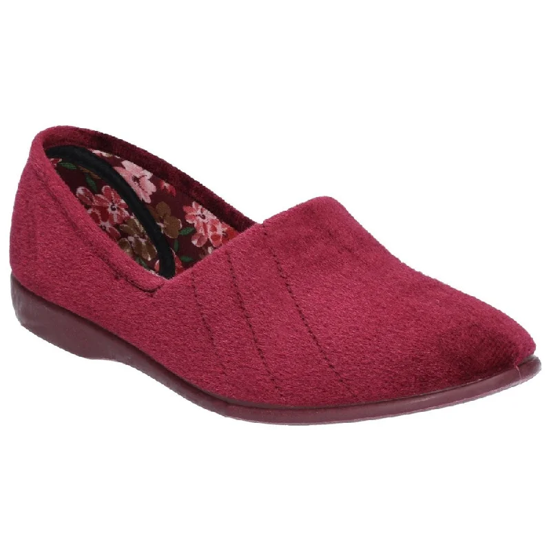 Slippers with trendy cushionGBS Audrey Ladies Burgundy Red Slippers