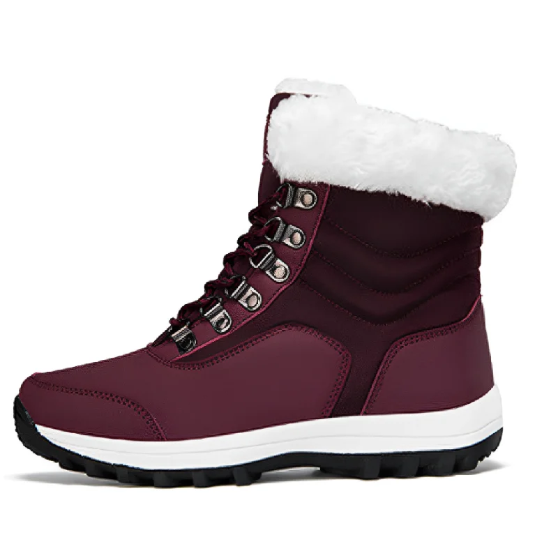 Snow boots for shopping-OCW Orthopedic Women Snow Boots Waterproof Warm Fur Lined Non-slip Winter Boots