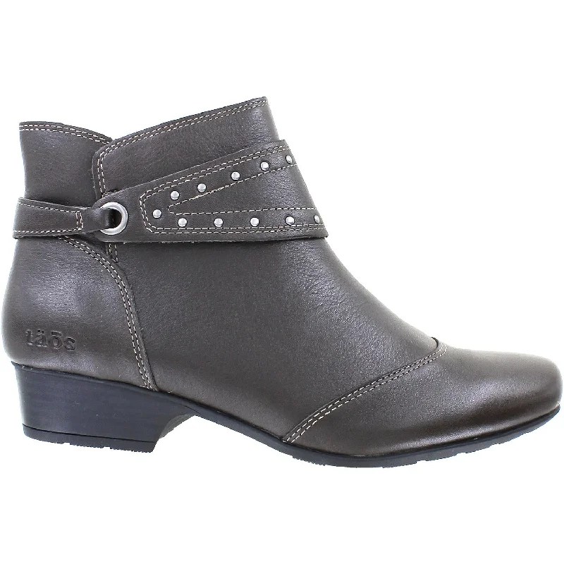 Booties for trendy fashion-Women's Taos Ultimo Grey Leather