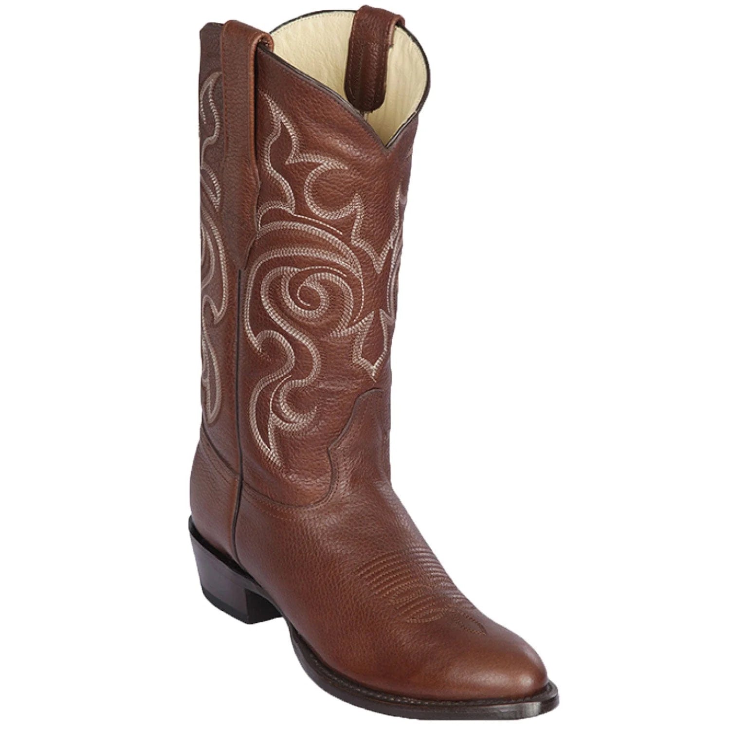 cowboy boots for women with adjustable buckle for custom fit-Cowboy boots for classic lookLos Altos 652707  Men's Brown Genuine Grisly Round Toe Cowboy Boots